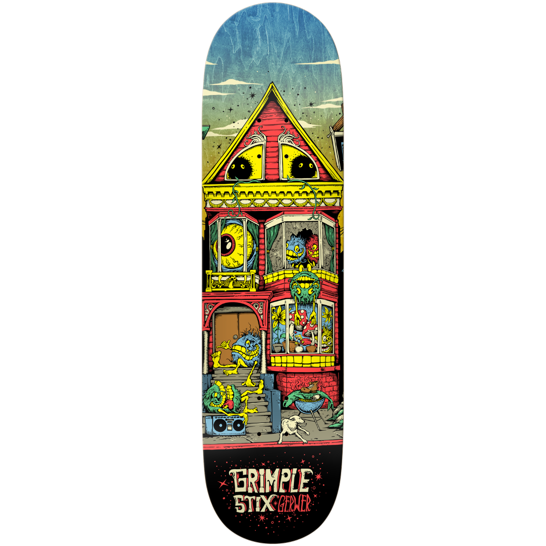 8.25" Anti-Hero Grimple Stix Frank Gerwer Victorians Skateboard Deck - Assorted Stains