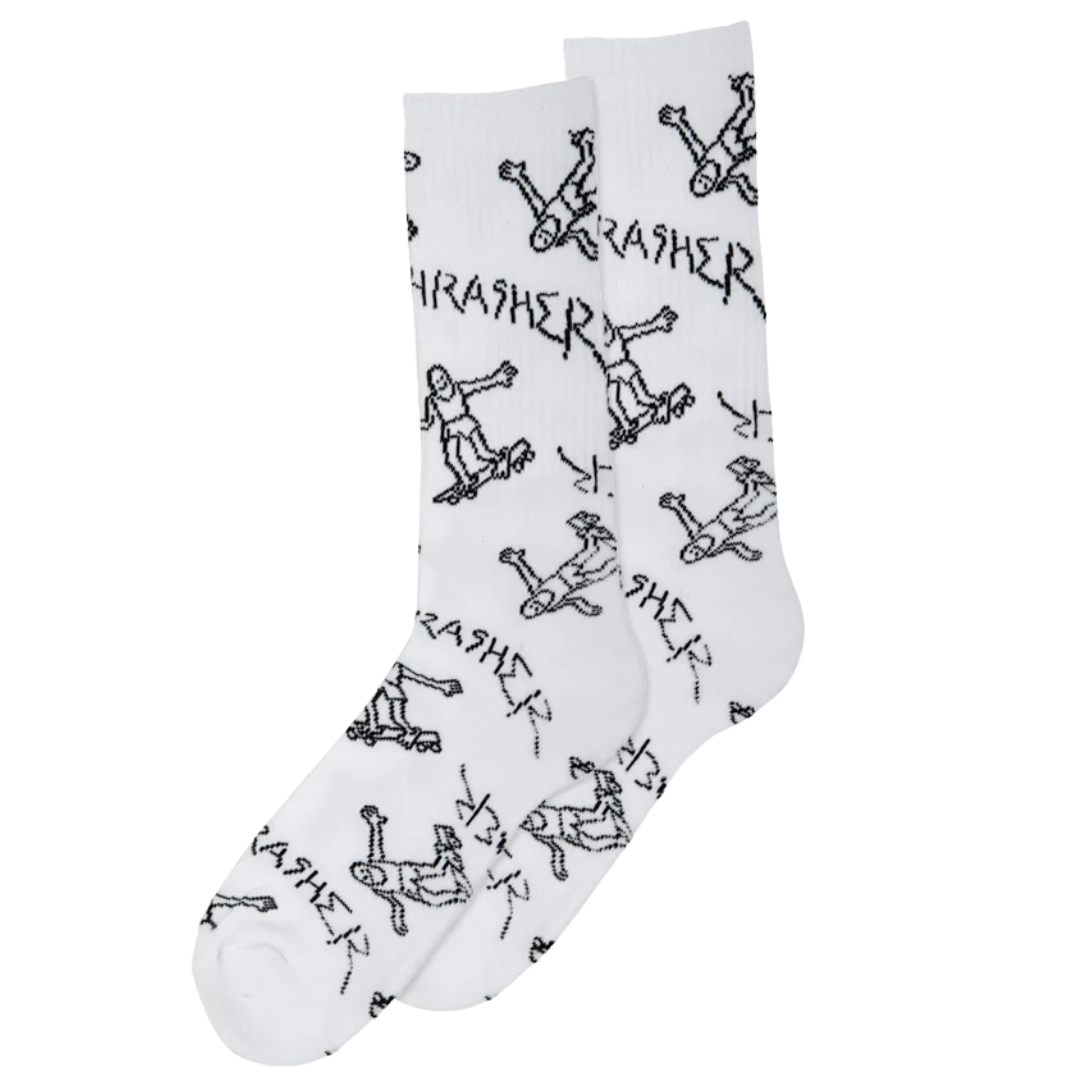 Thrasher Magazine Gonz Socks - White
