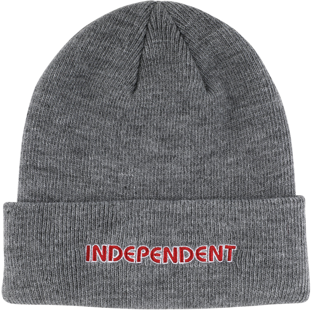 Independent Trucks Groundwork Beanie Long Shoreman Hat - Grey Heather / Red