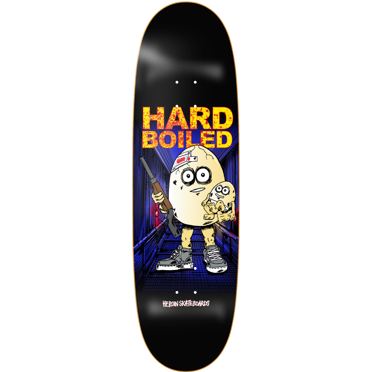 9.25" Heroin Hard Boiled Egg Skateboard Deck