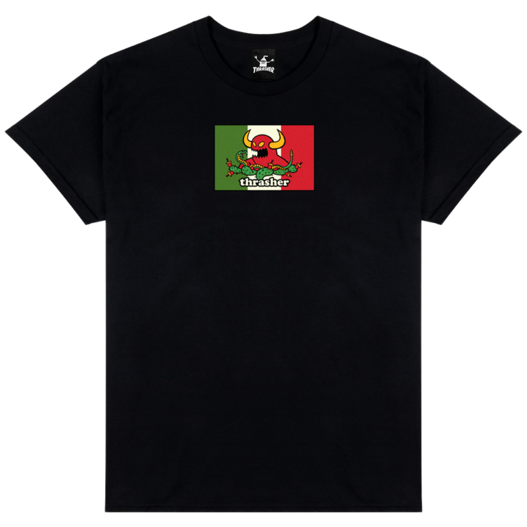 Thrasher Magazine x Toy Machine Hecho T-Shirt - Black