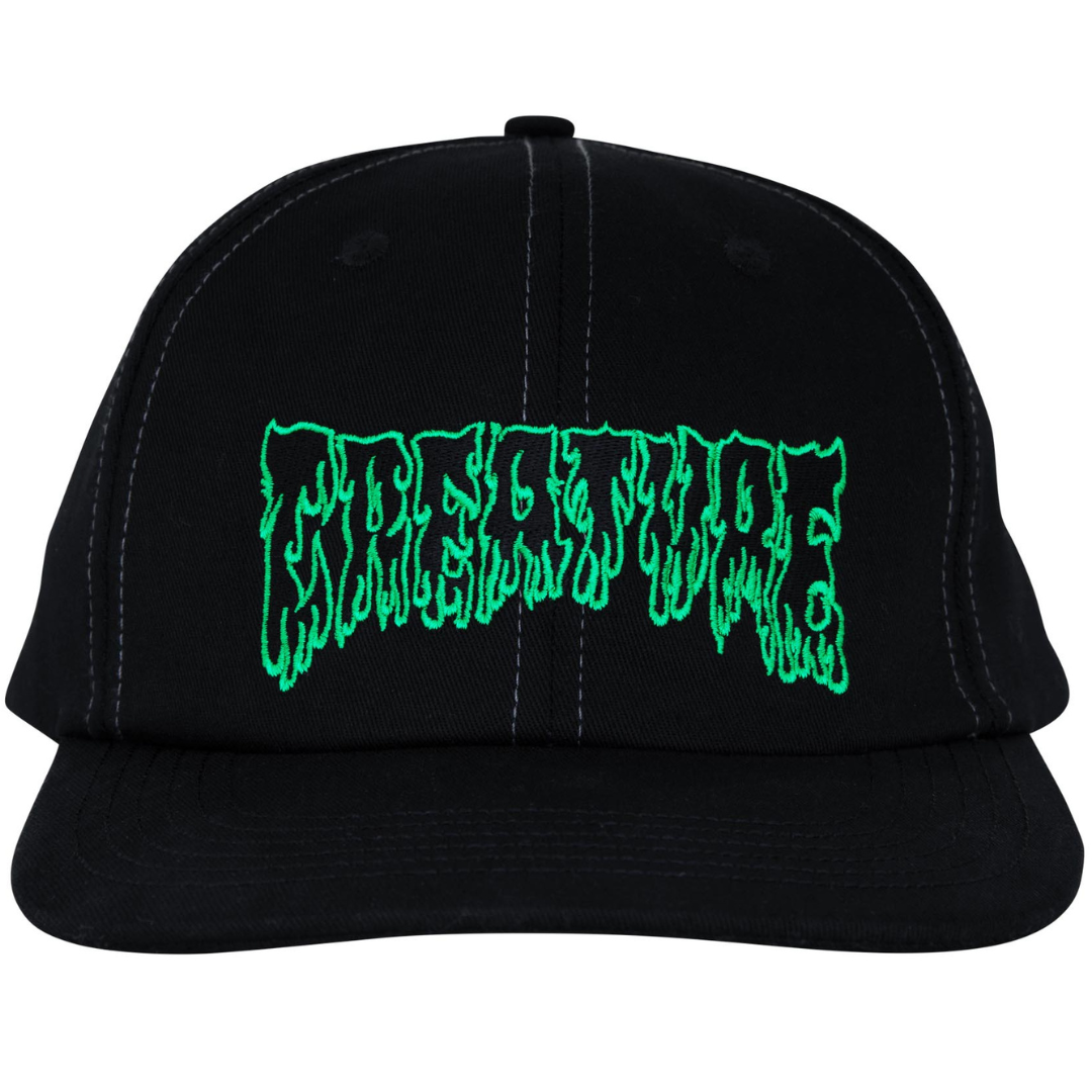 Creature Skateboards Hesher Flame Snapback Hat - Black