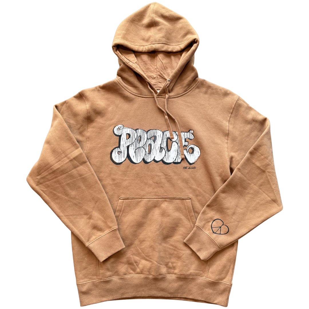 Hurt Feelings Peace Hoodie - Brown