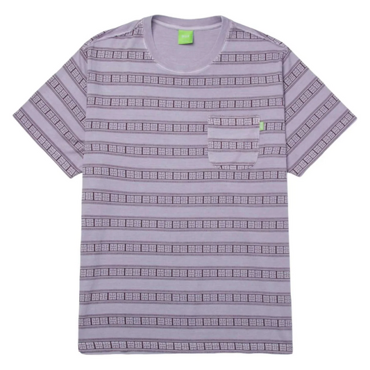 Huf Cooper Stripe Short Sleeve Knit Shirt - Dust Purple