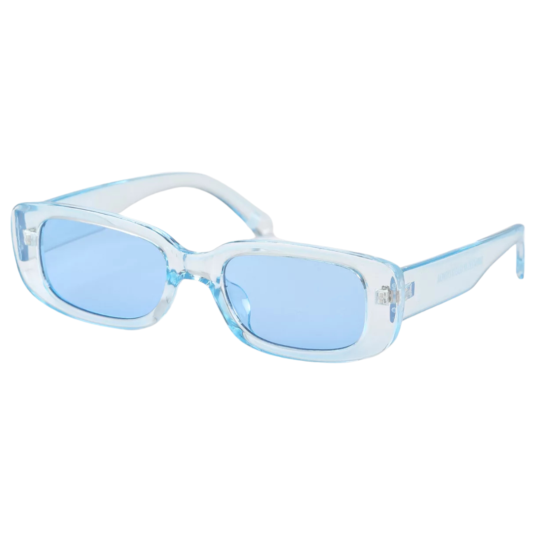 Glassy Darby Polarized Sunglasses - Transparent Ice / Blue