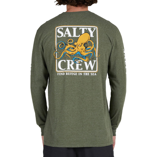 Salty Crew Ink Slinger Standard Long Sleeve Shirt - Forest Heather