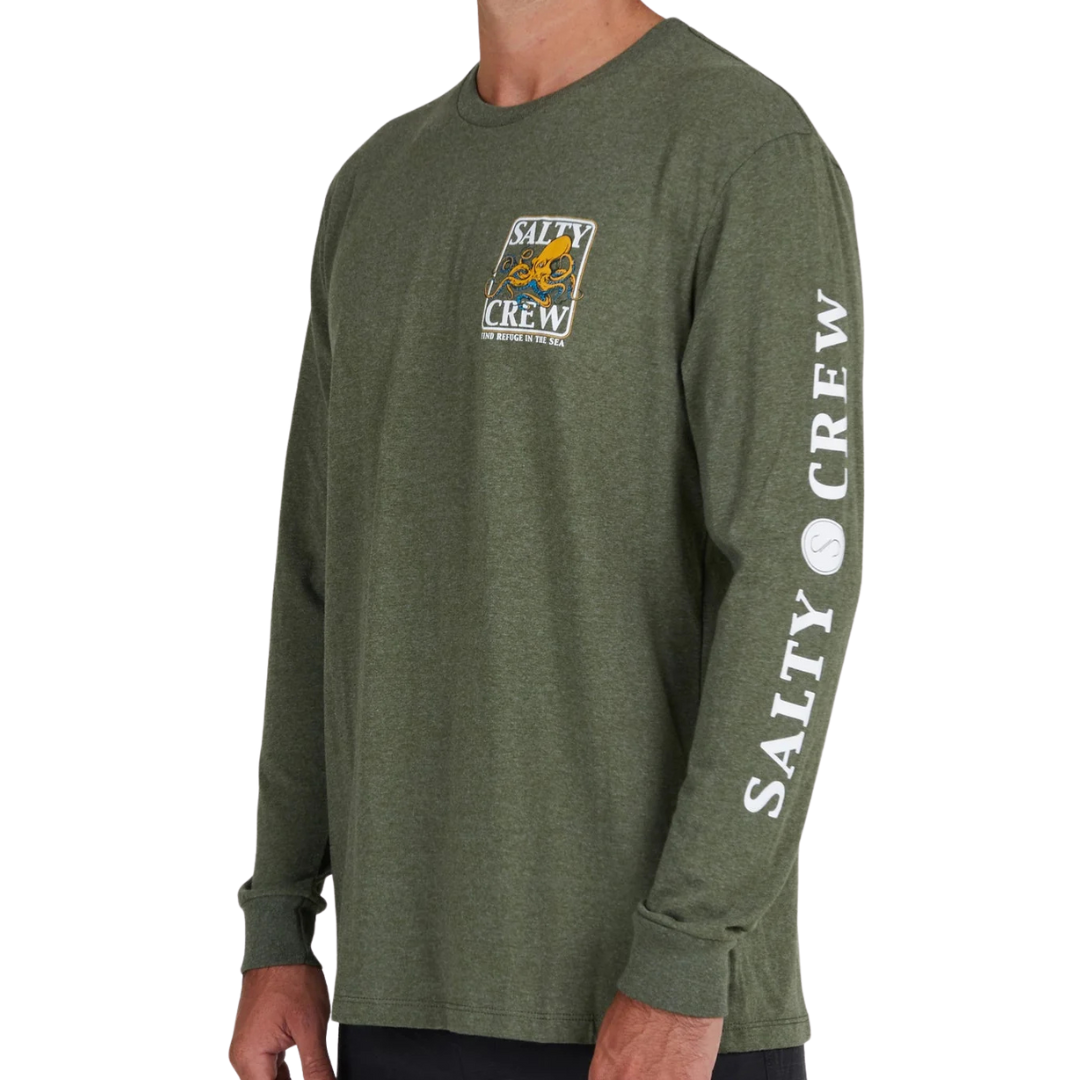 Salty Crew Ink Slinger Standard Long Sleeve Shirt - Forest Heather