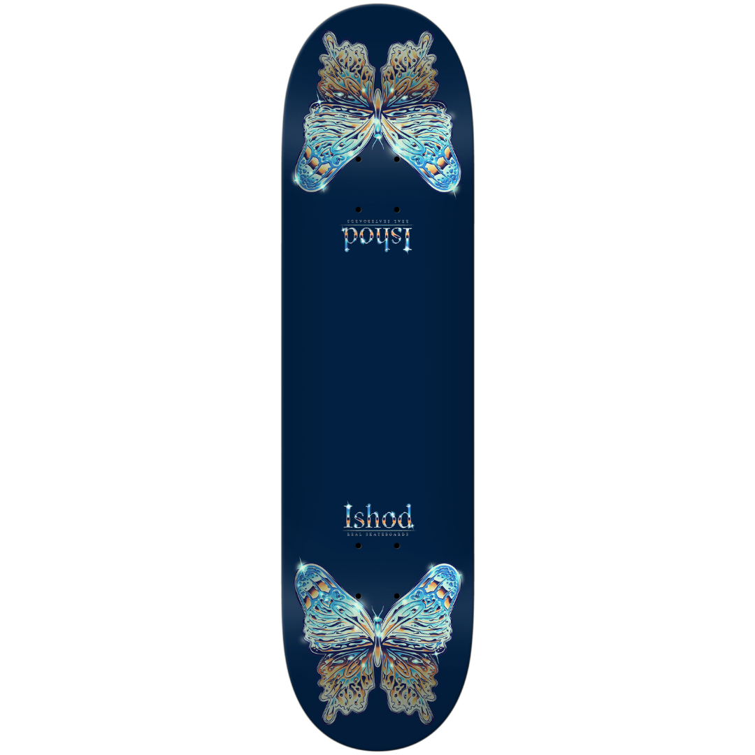 8.25" Real Ishod Wair Mariposa Chrome Redux Twin Tail Skateboard Deck