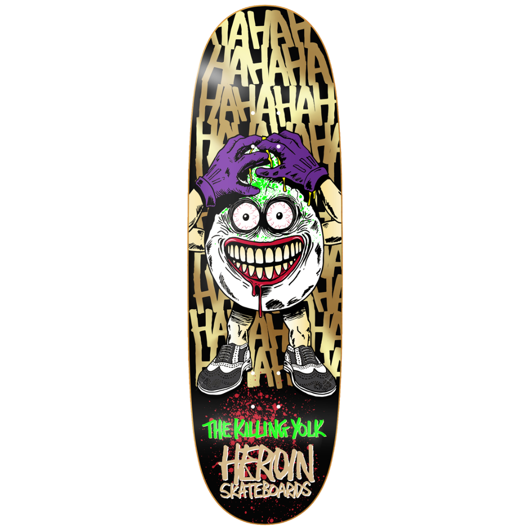 9.25" Heroin Skateboards Killing Yolk Skateboard Deck