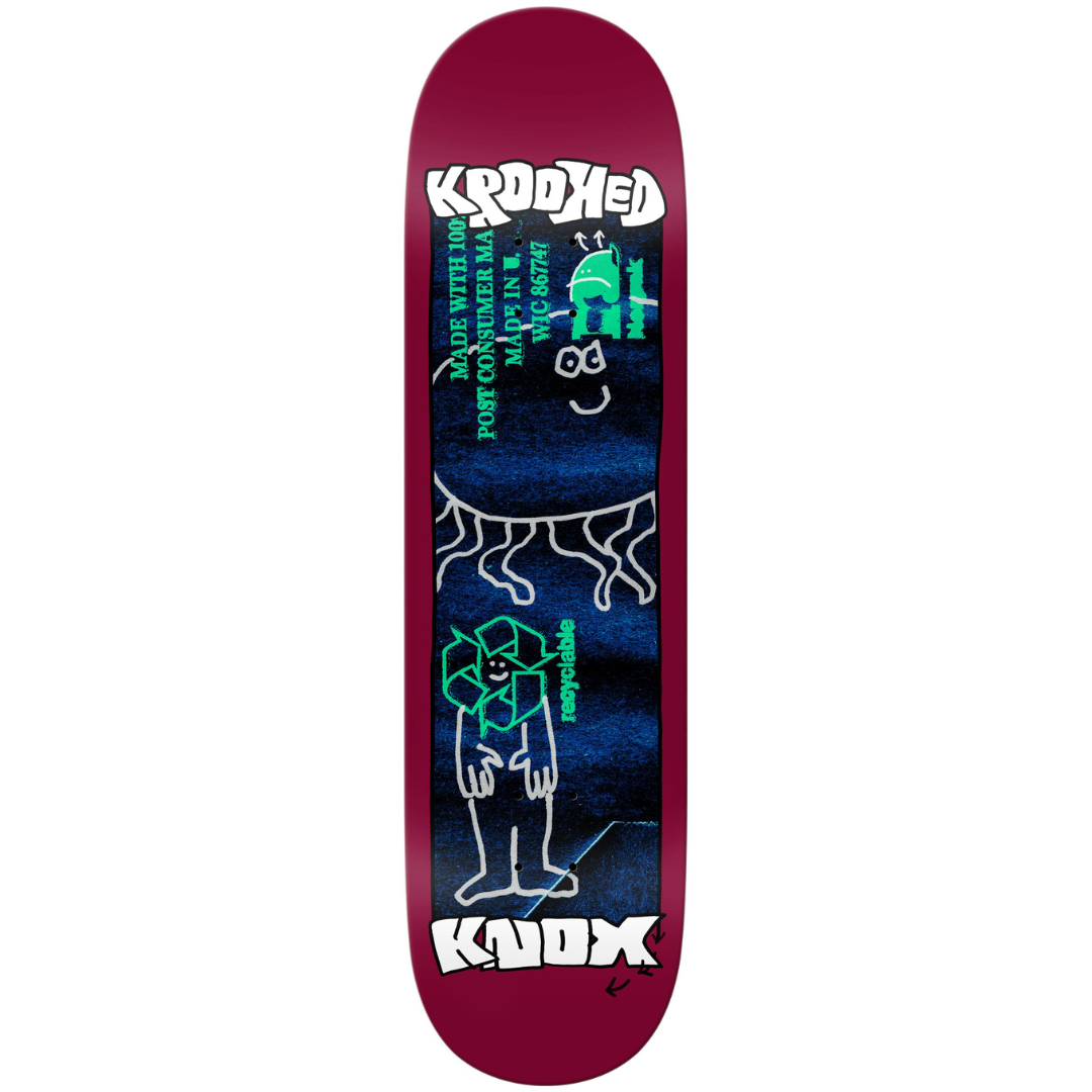 8.5" Krooked Knox Recycled Skateboard Deck