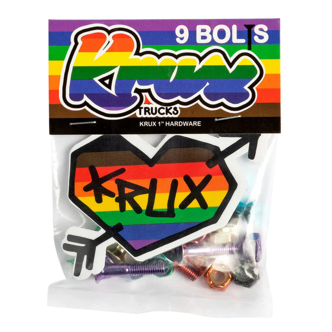 1" Phillips Rainbow Krome Krux Hardware - 9 Pack