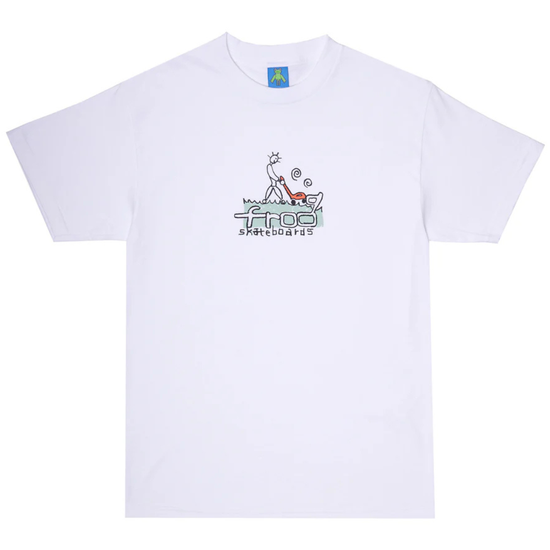 Frog Skateboards Lawn Mower Man T-Shirt - White