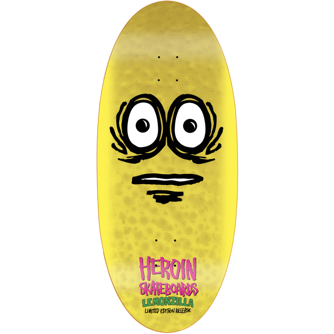 13.5" Heroin Lemonzilla Limited Edition Release Skateboard Deck