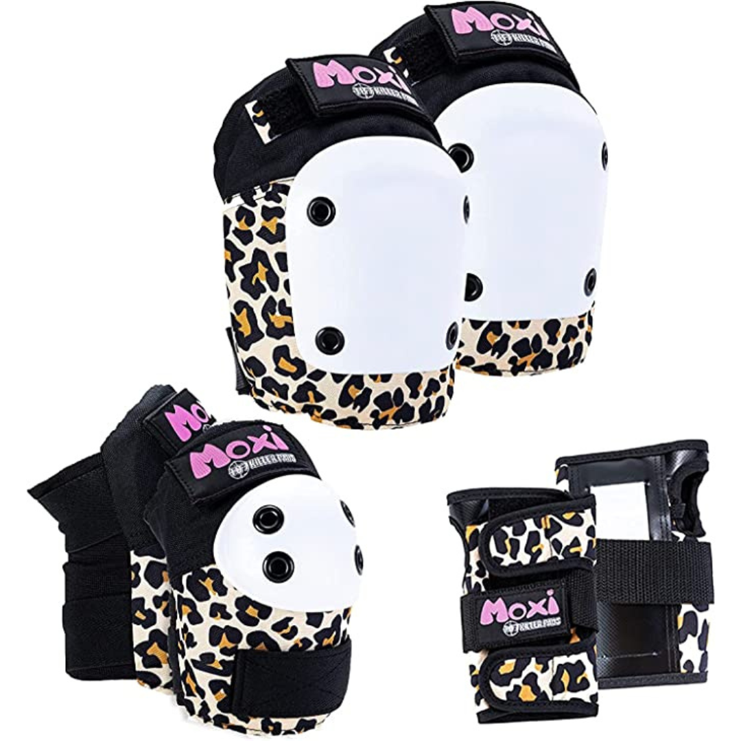 187 Killer Pads Super Six Pack Moxi Leopard - Knee Pads, Elbow Pads, Wrist Guards