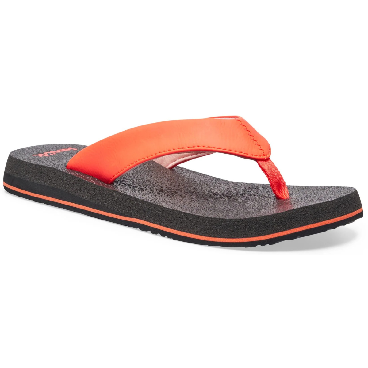 Sanuk Yoga Mat II Women's Memory Foam Flip Flops - Neon Coral