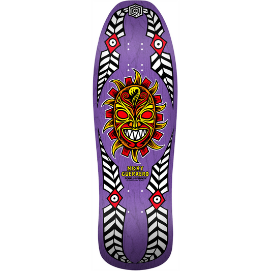 Powell Peralta 10" Nicky Guerrero Mask Skateboard Deck - Purple