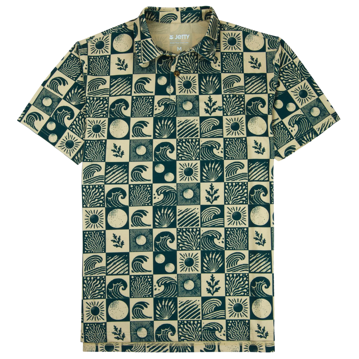Jetty Bunker Polo Shirt - Ocean Blue