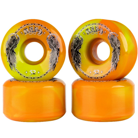 52mm Orbs Wheels Specters Swirls Green / Orange