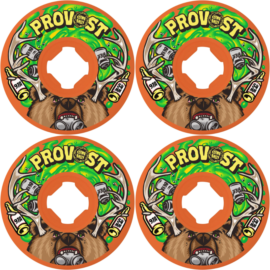 54mm Slime Balls Wheels Collin Provost Beer Guest Vomit Mini Orange 97a