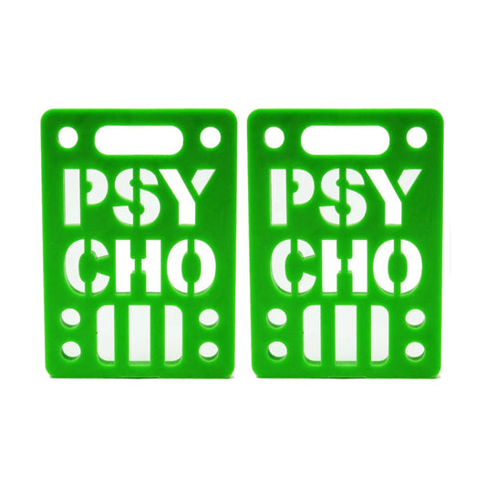 1/4" Psycho Skate Risers Pads - Green - Set of 2