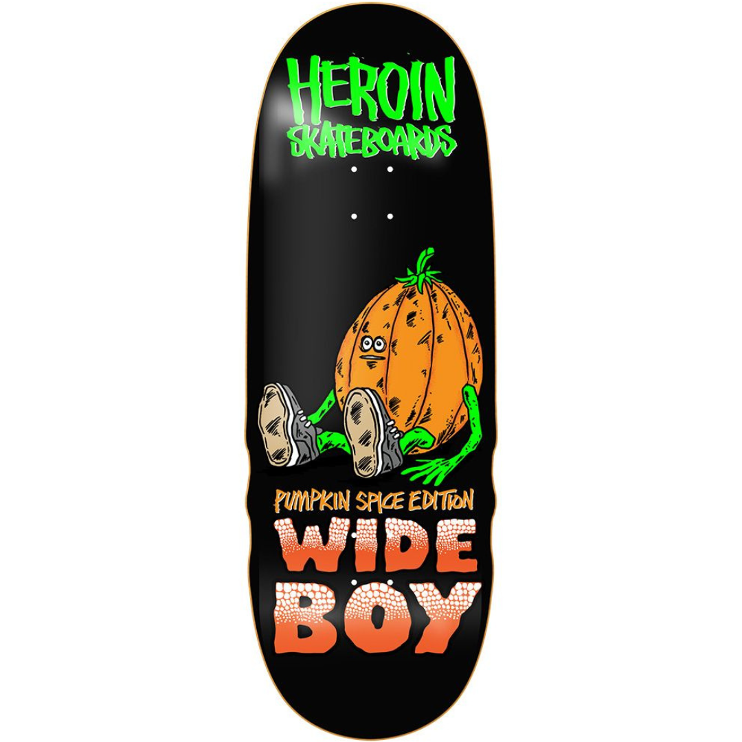 10.75" Heroin Pumpkin Spice Wide Boy Skateboard Deck