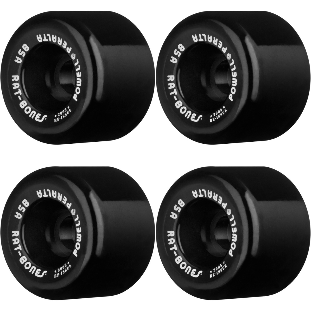60mm Powell Peralta Rat Bones Skateboard Wheels 85a - Black