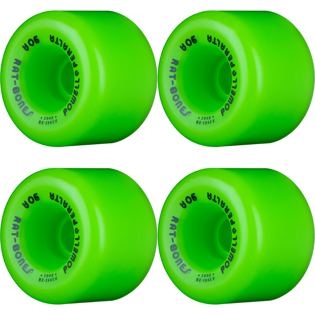 60mm Powell Peralta Rat Bones Skateboard Wheels 90a - Green