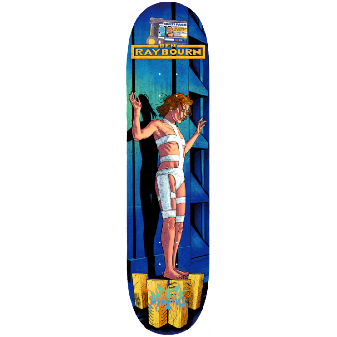 8.75" Metal Ben Raybourn EGG SHAPE Multi Pass Skateboard Deck