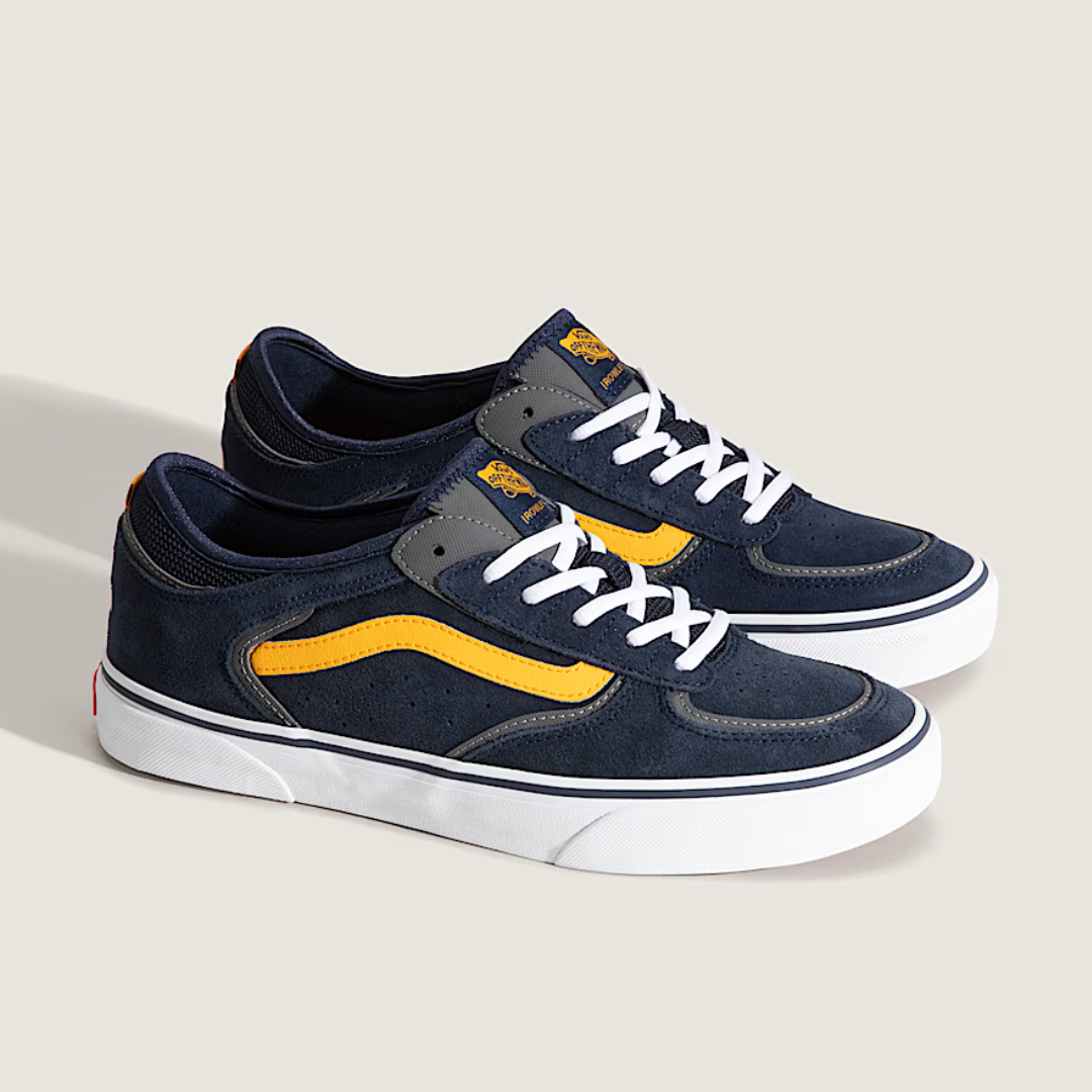 Vans Skate Rowley Shoes - Navy Blue / Yellow