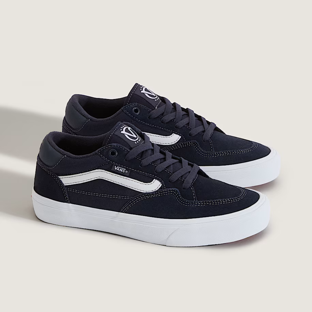 Vans Skate Rowan Shoes - Navy Blue / White