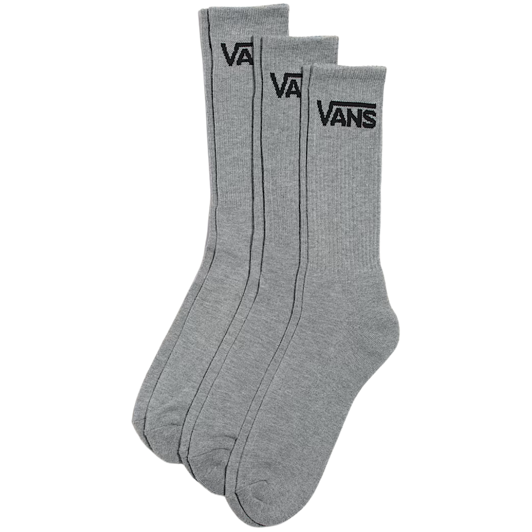 Vans Skate Rox Classic Crew Socks - Heather Grey - 3 Pack