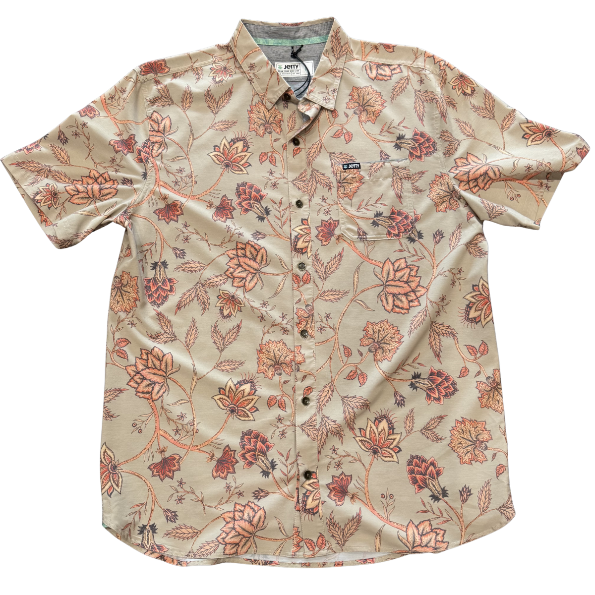 Jetty Garwood Woven Button Up Shirt - Sage