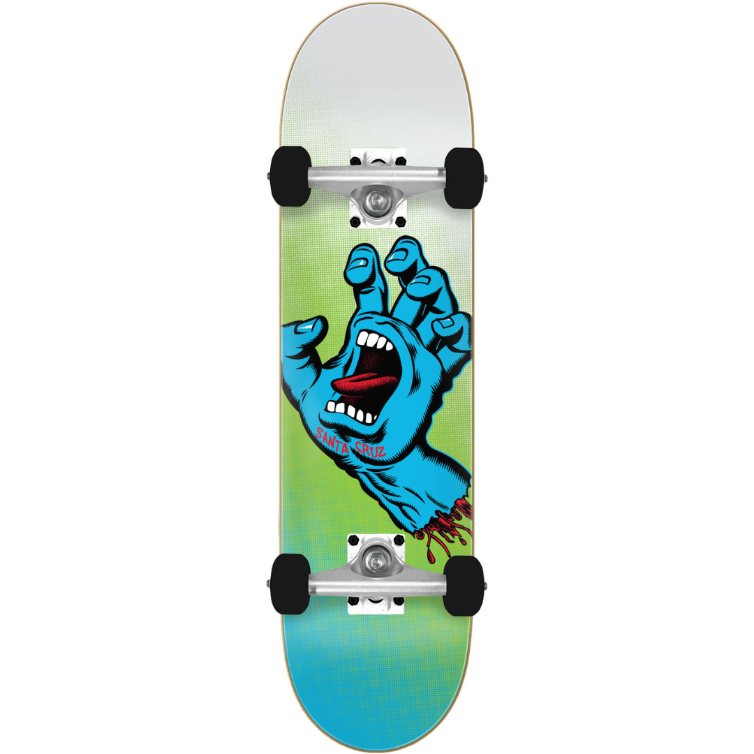 8.0" Santa Cruz Screaming Hand Color Fade Full Complete Skateboard