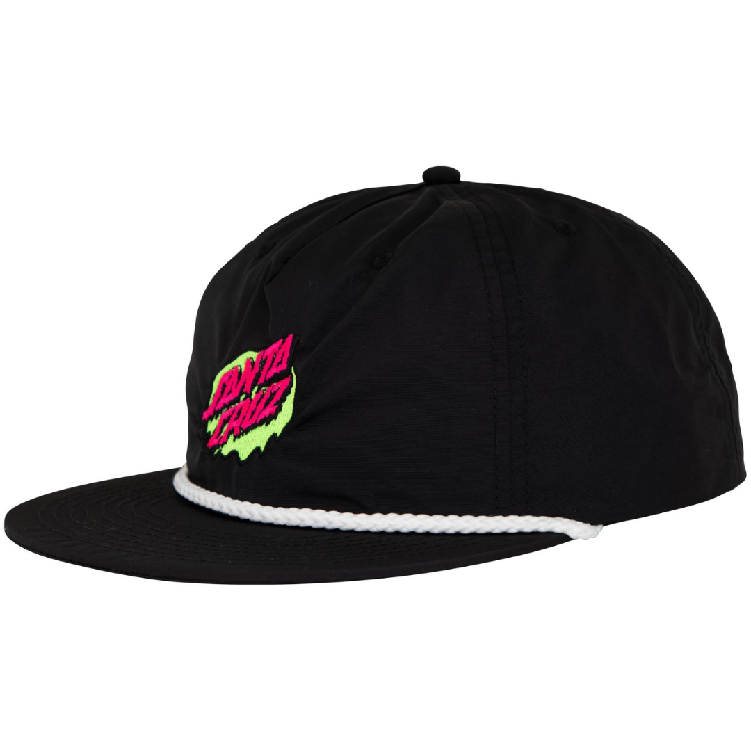 Santa Cruz Skateboards Slime Dot Snapback Hat - Black / White