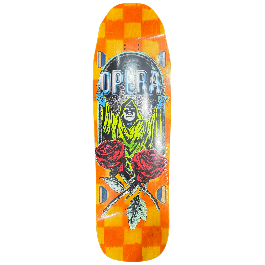 9.5" Opera Secret Society Skateboard Deck - Yellow / Orange