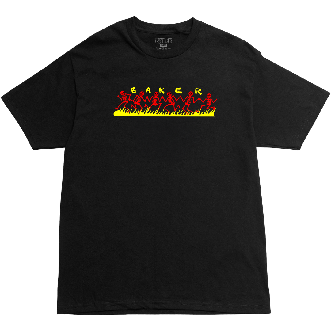 Baker Skateboards Dancing Skellies T-Shirt - Black