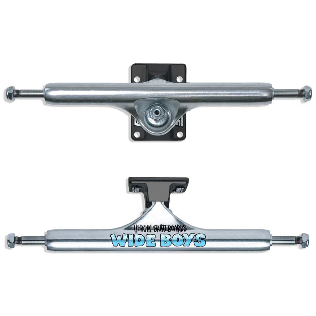 11.0" Slappy Trucks ST1 Hollow Wide Boy Trucks - Polished / Black