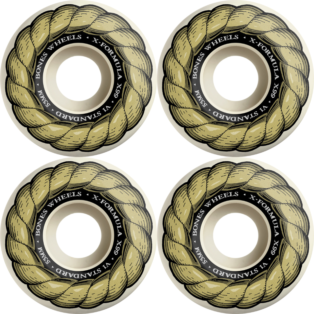 53mm Bones Wheels X-Formula Skateboard Wheels V1 Standard 99a