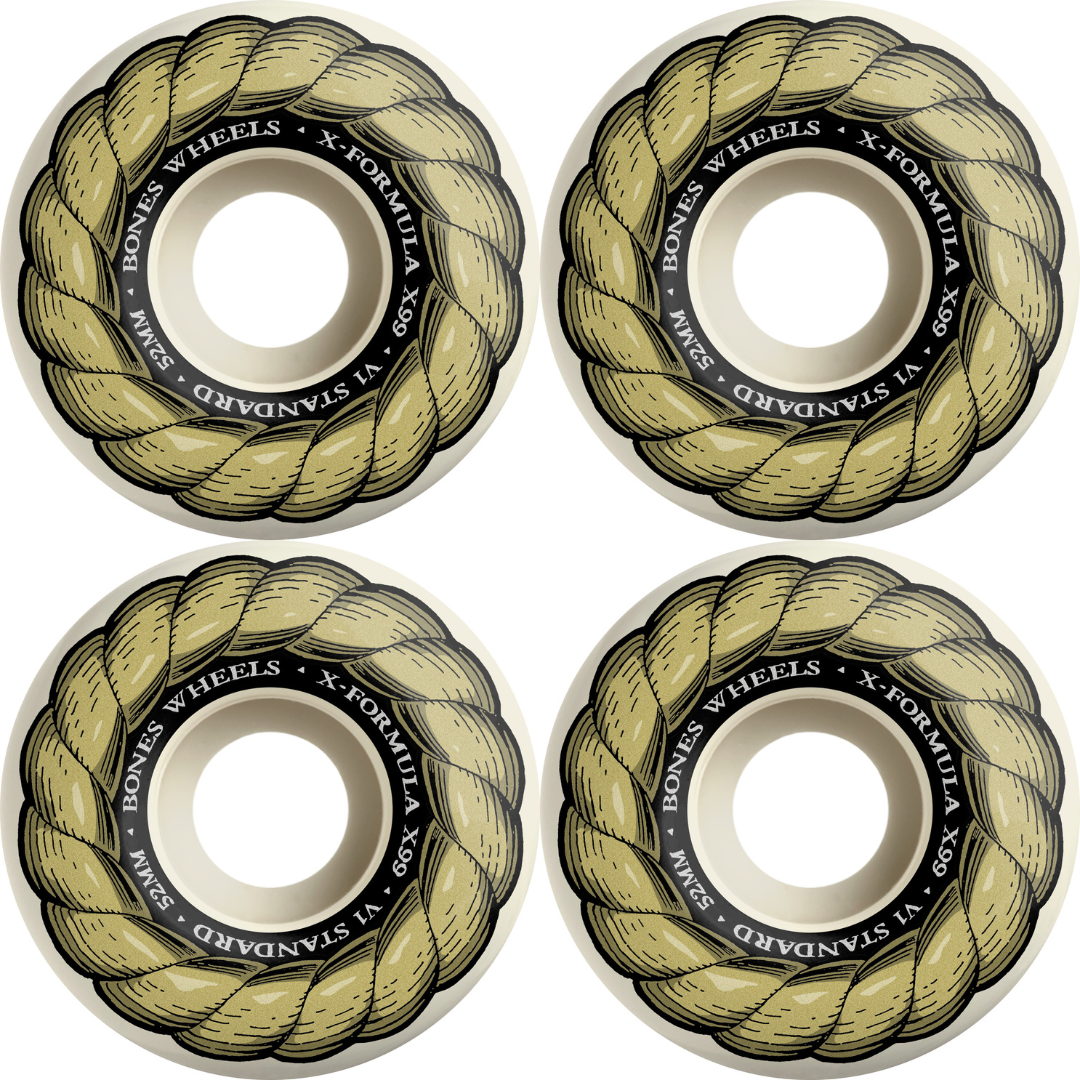 52mm Bones Wheels X-Formula Skateboard Wheels V1 Standard 99a