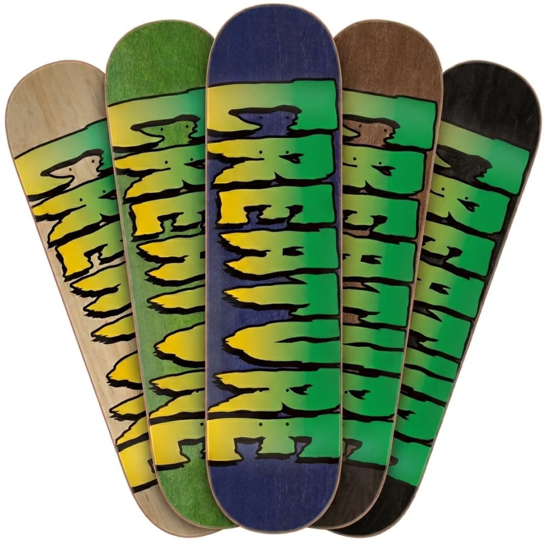 9.0" Creature Logo Stumps Assorted Stains Skateboard Deck
