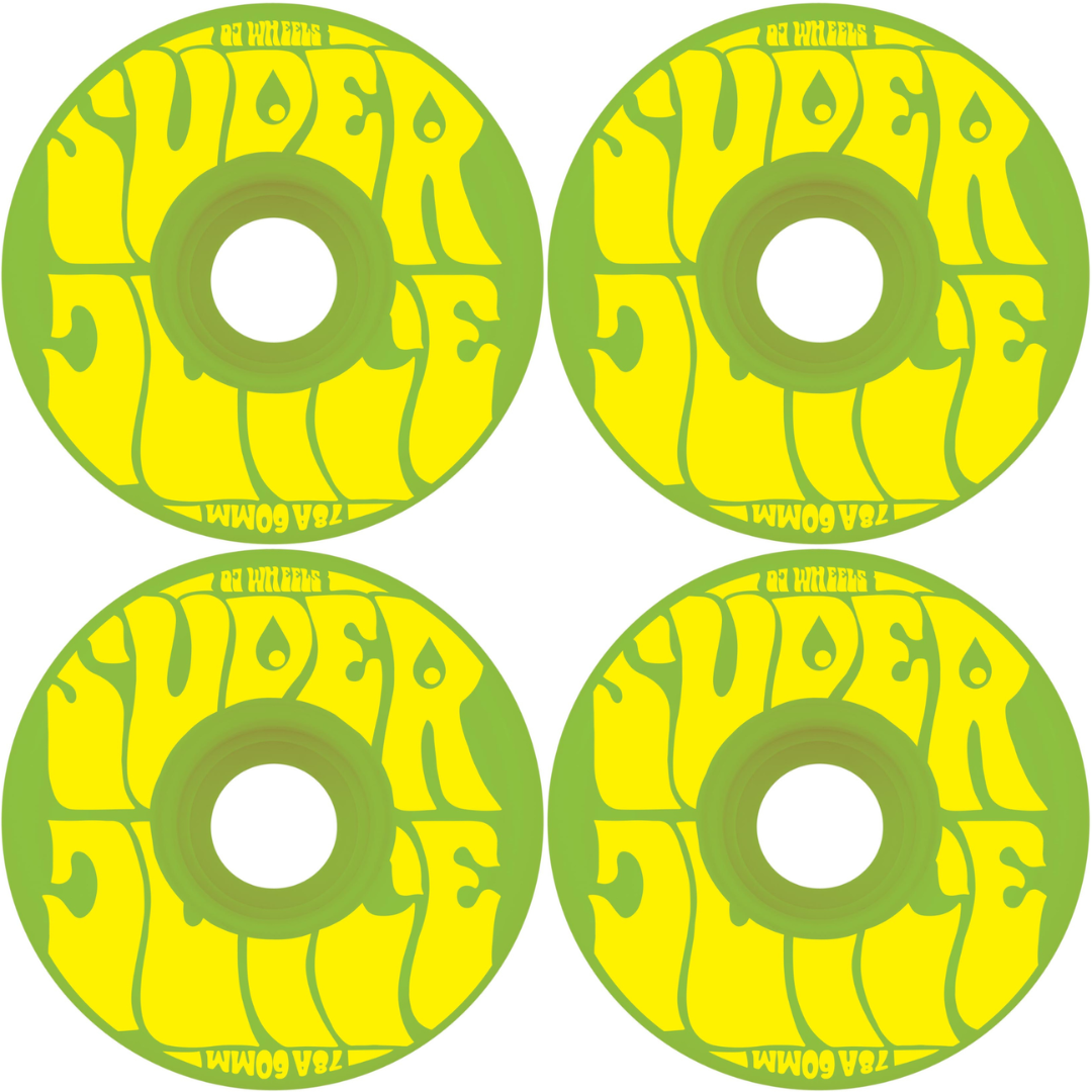60mm OJ Wheels Super Juice Green 78a Skateboard Wheels