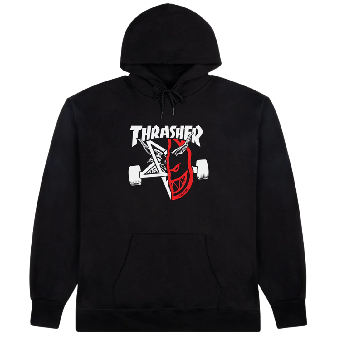 Thrasher Magazine x Spitfire Wheels Thrash & Burn Hoodie - Black