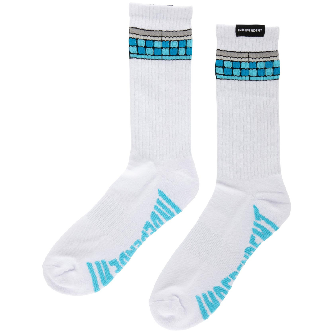 Independent Trucks Tile Span Crew Socks - White