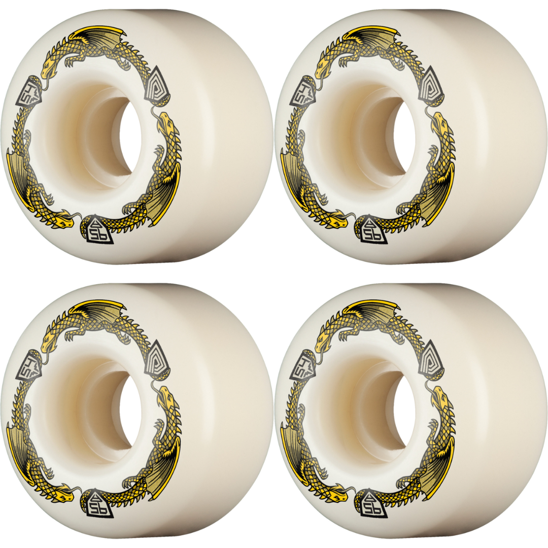 54mm Powell Peralta Dragons Skateboard Wheels 95a - V4 Symmetrical Shape