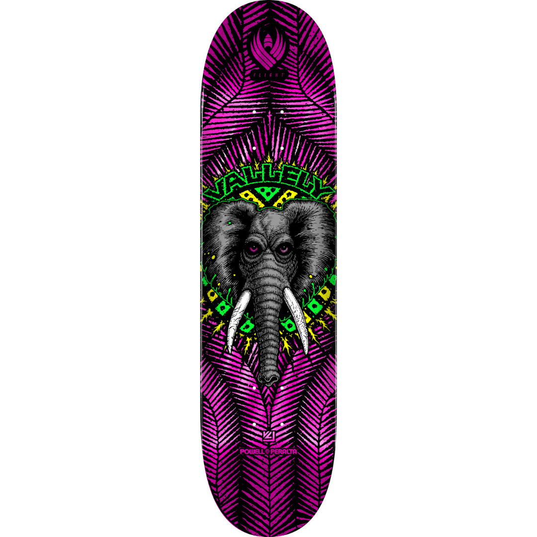 8.63" Powell Peralta Flight Mike Vallely Elephant Pink Foil Skateboard Deck