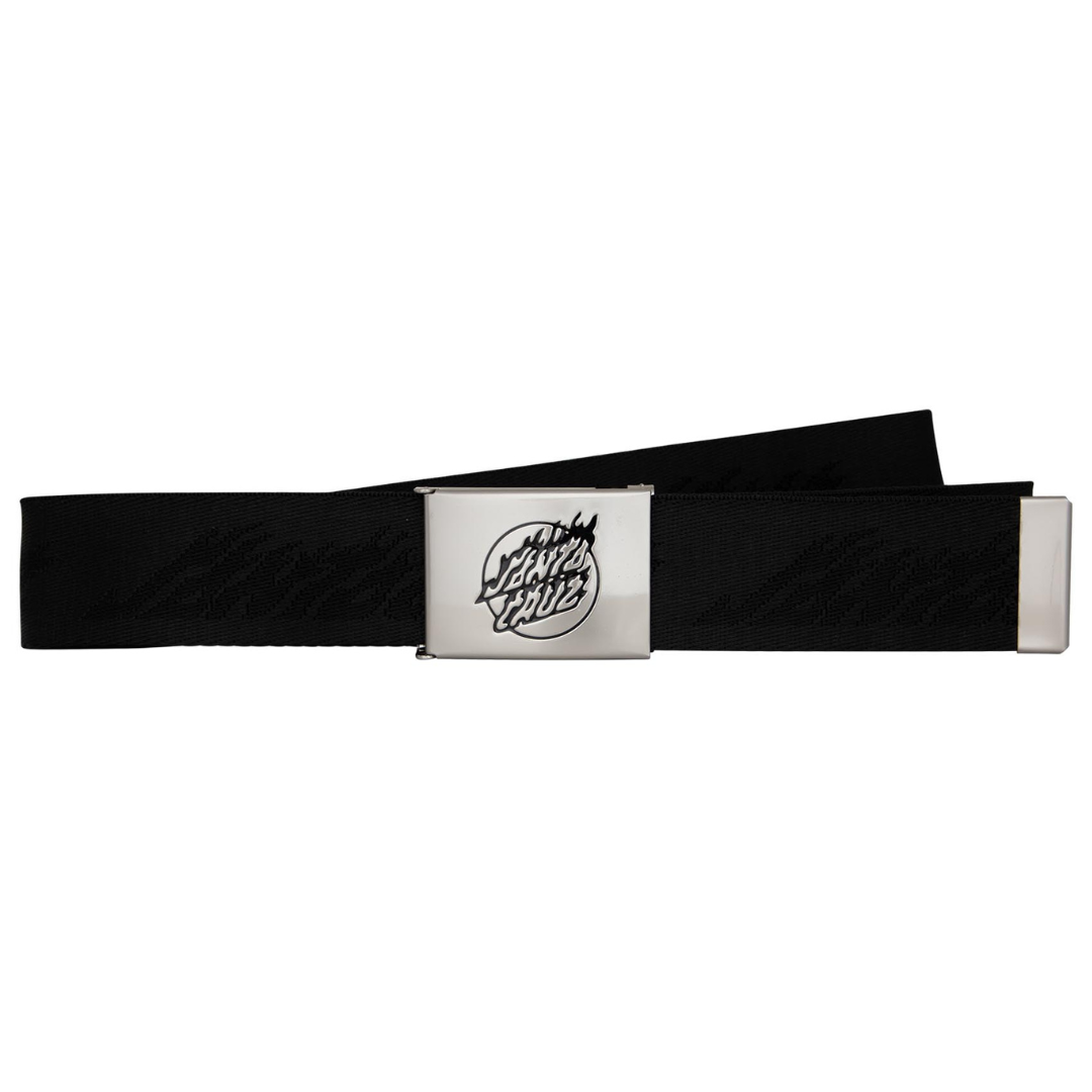 Santa Cruz Skateboards Flame Dot Strip Web Belt - Black