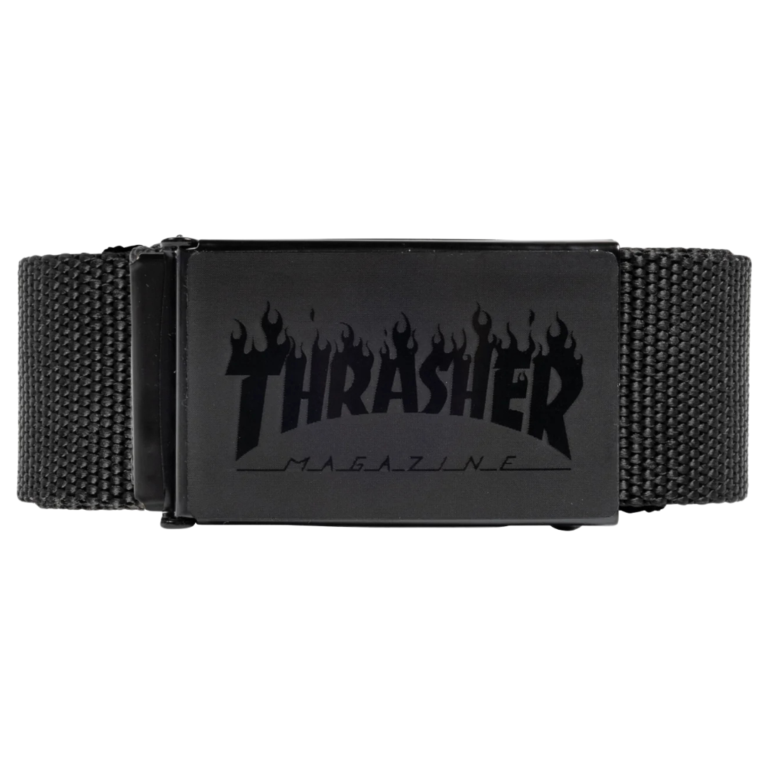 Thrasher Magazine Flame Web Belt - Black