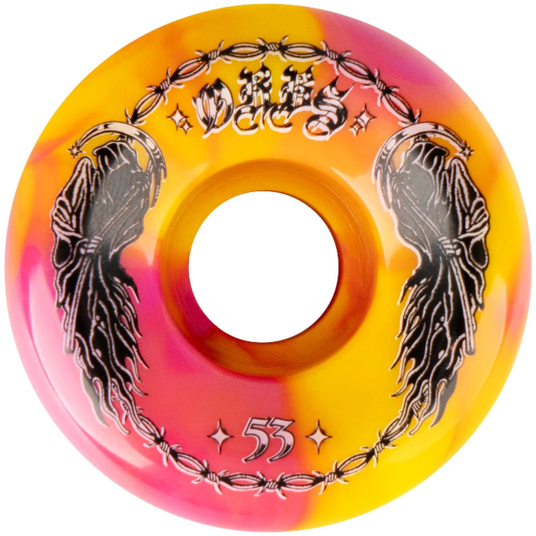 53mm Orbs Wheels Specters Swirl Pink / Yellow