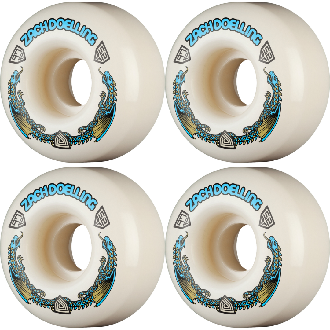 52mm Powell Peralta Zach Doelling Pro Dragons Skateboard Wheels 97a V1