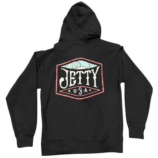 Jetty Shore Break Zip Up Hoodie - Black